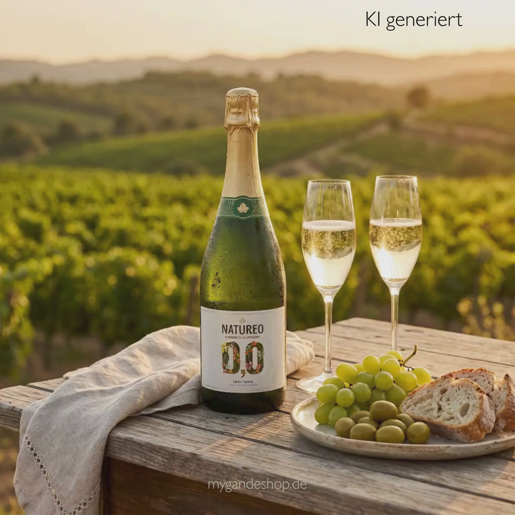 Torres Natureo Sparkling 0,0 % Alkoholfreier Schaumwein 0,75 l – Edler Muscat Sekt aus Spanien