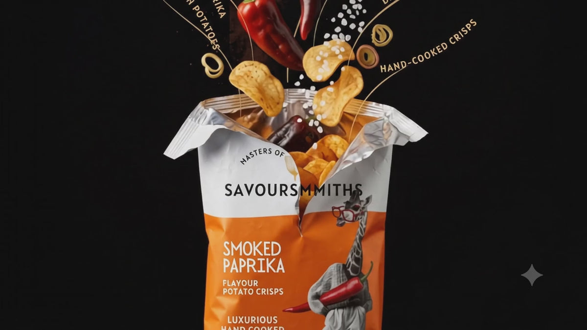 Savoursmiths Smoked Paprika Gourmet Kartoffelchips 150g – Vegan & Glutenfrei