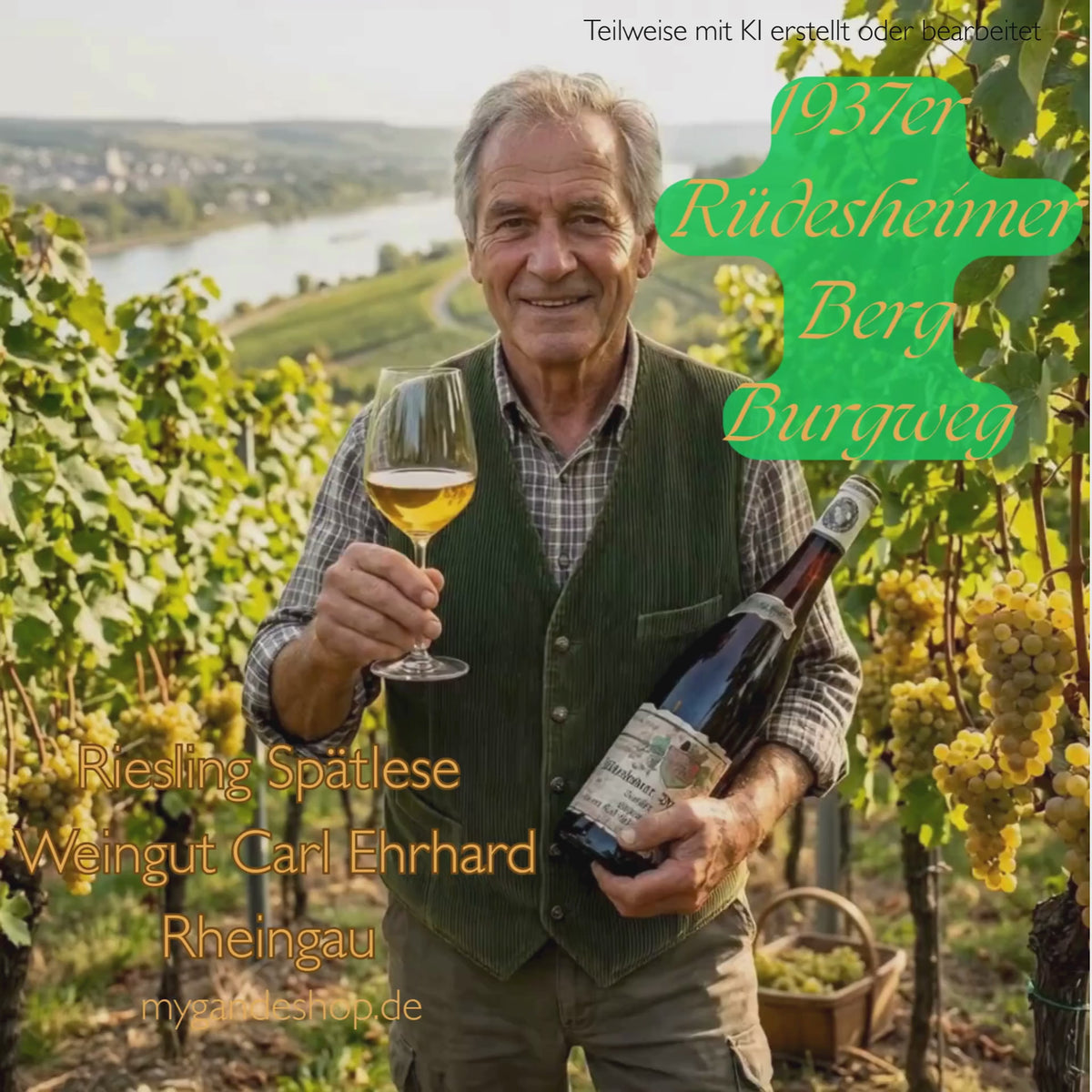 1937 Rüdesheimer Berg Burgweg Riesling Spätlese Weingut Carl Ehrhard