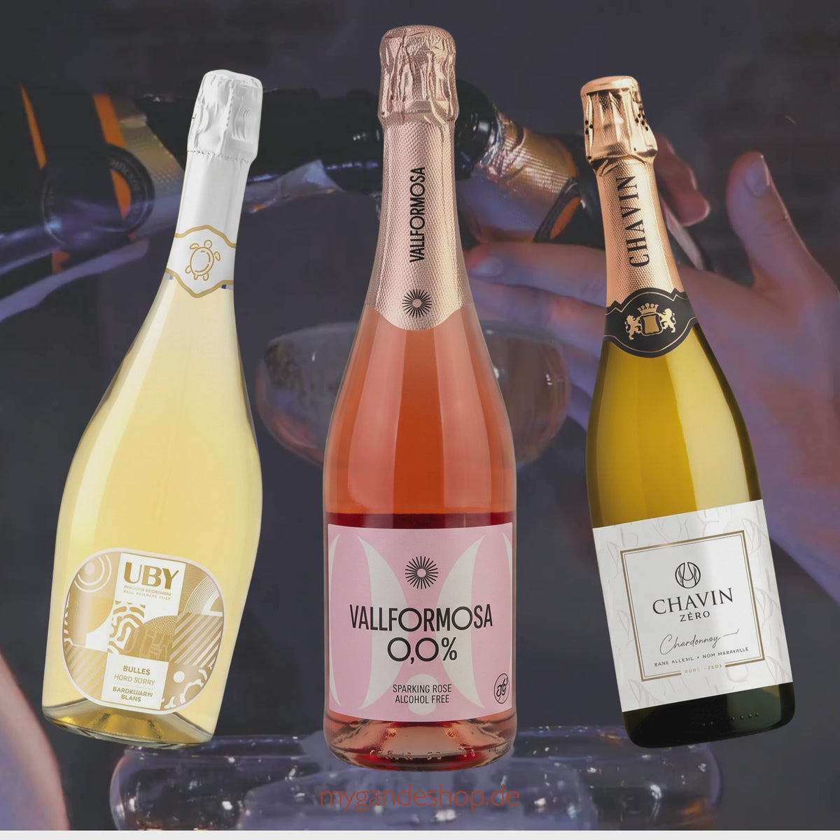 Sparkling Zero-Selection Probierset (3 x 0,75 l) – Alkoholfreie Schaumweine: Frankreich trifft Spanien