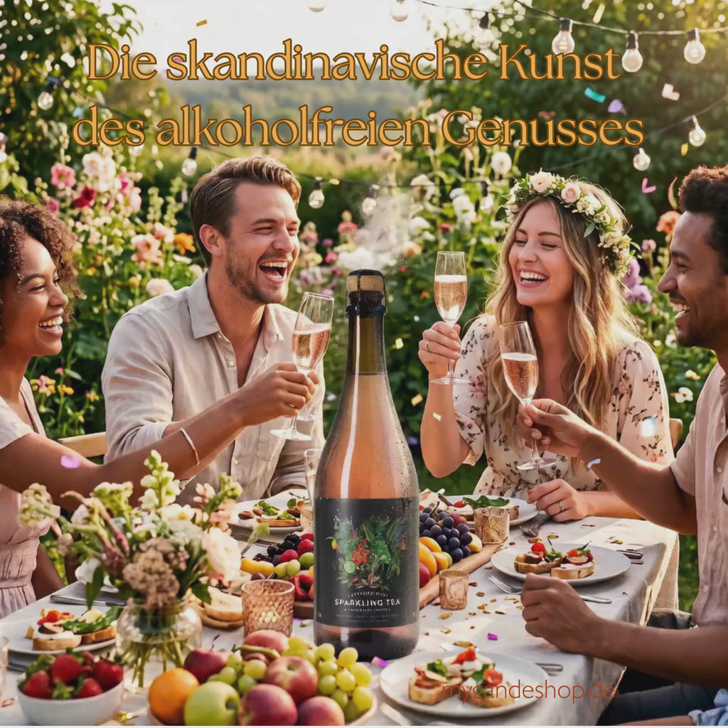 Pettersson & Munthe – Sparkling Tea Lavender Chai 0,0 % (0,75 l) – Skandinavischer Tee-Schaumwein