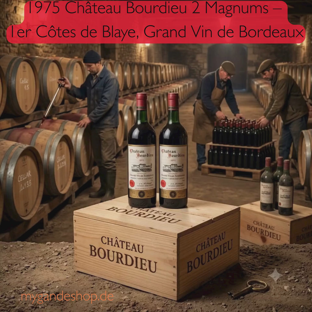 1975 Château Bourdieu 2 Magnums  – 1er  Côtes de Blaye Grand Vin de  Bordeaux